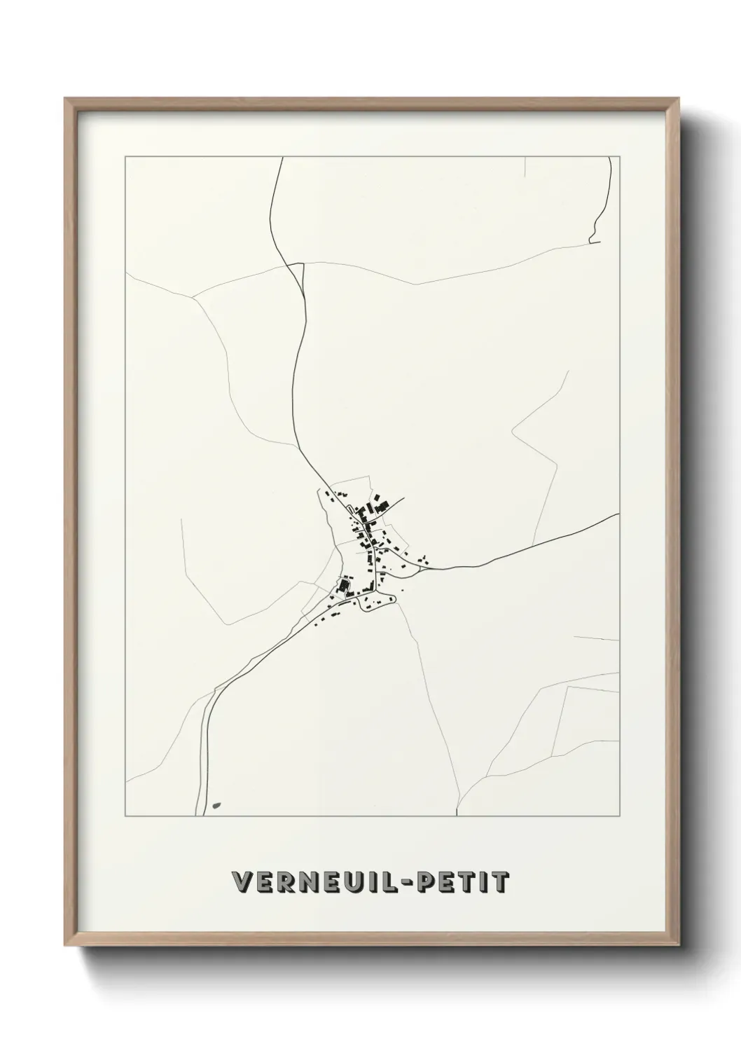 Un poster carte Verneuil-Petit