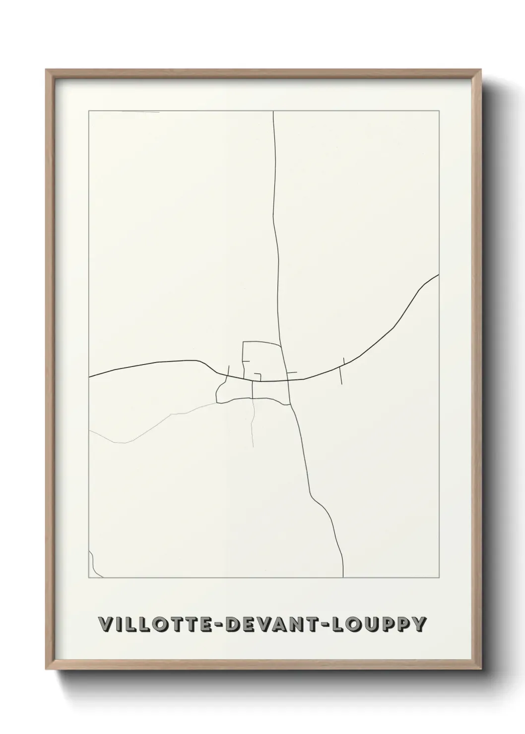 Un poster carte Villotte-devant-Louppy