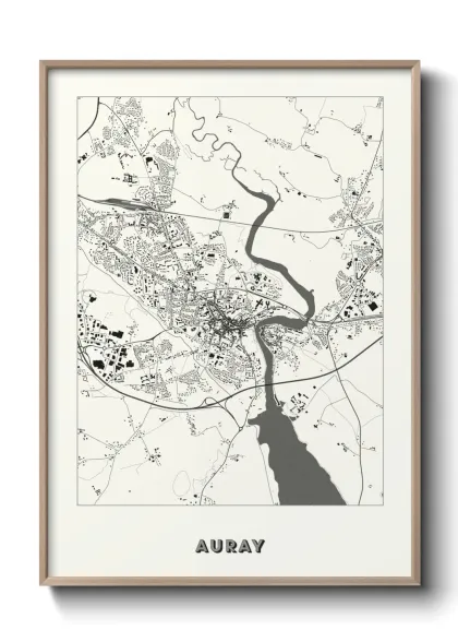 Une affiche de carte sur Auray