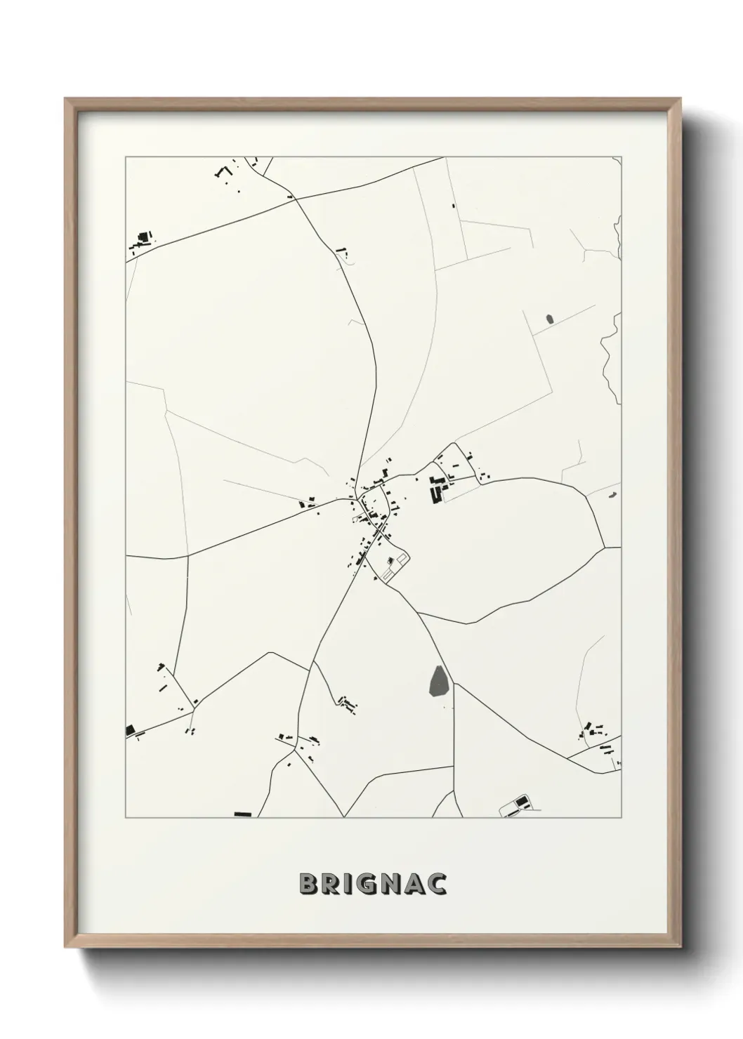 Un poster carte Brignac