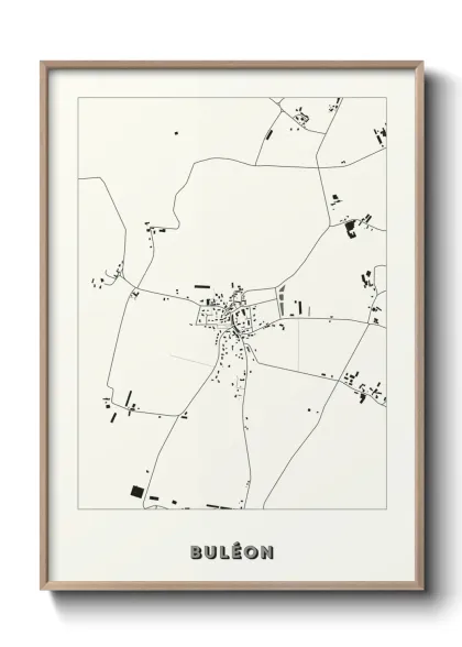 Une affiche de carte sur Buléon