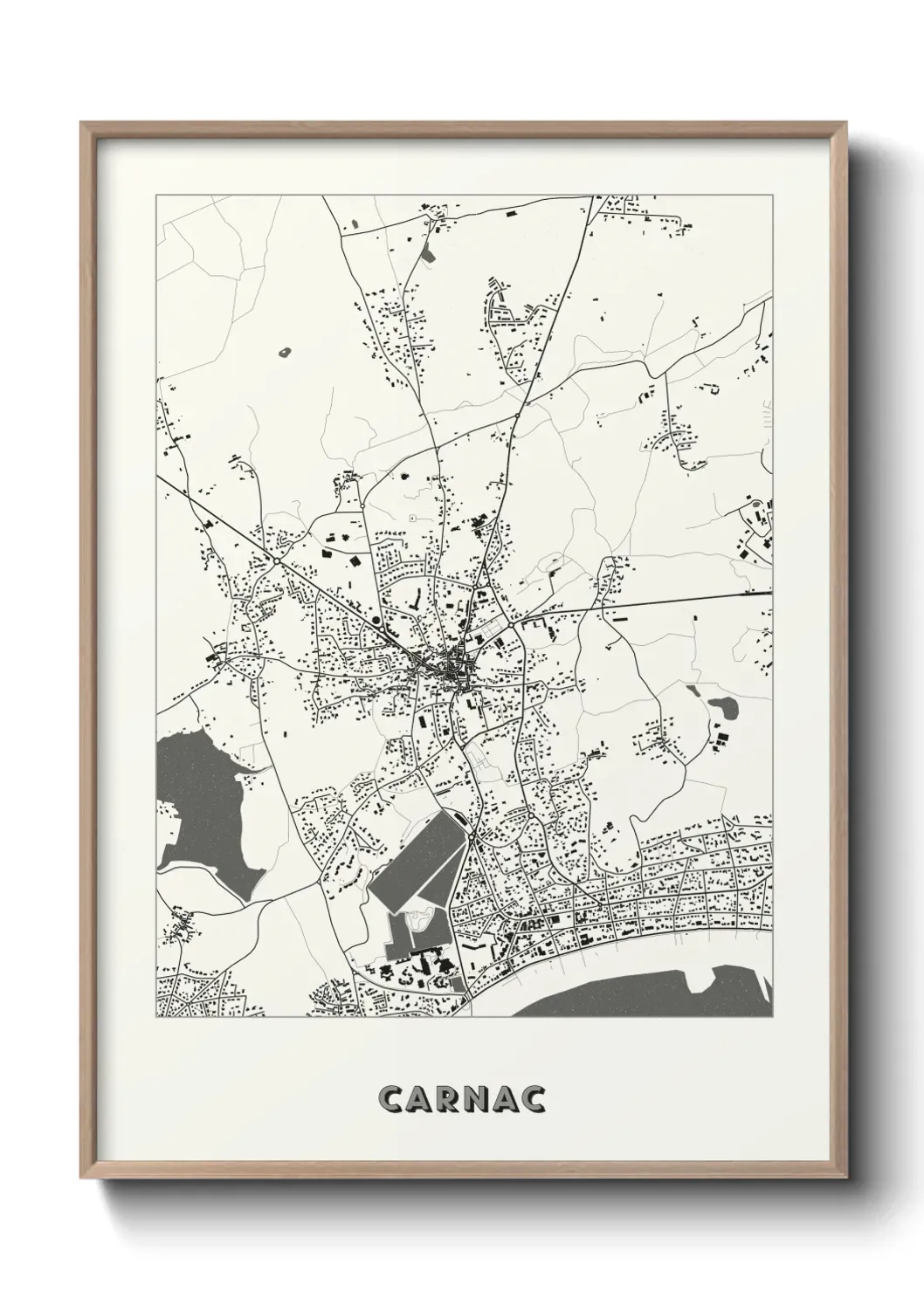 Un poster carte Carnac