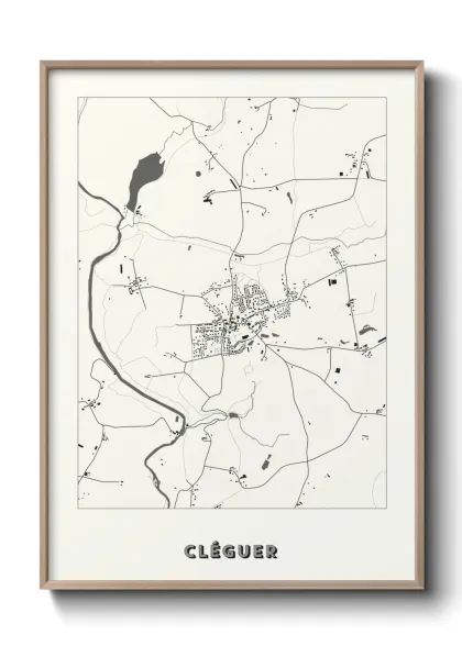 Une affiche de carte sur Cléguer