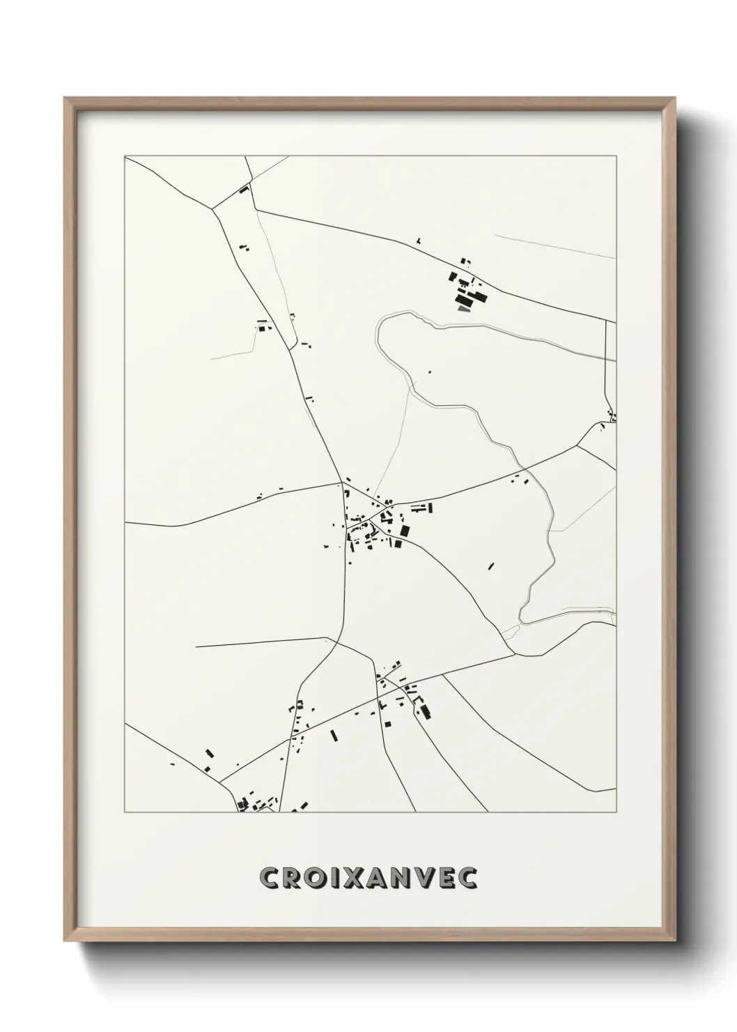 Un poster carte Croixanvec
