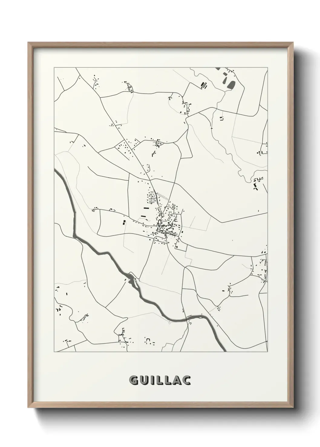 Un poster carte Guillac