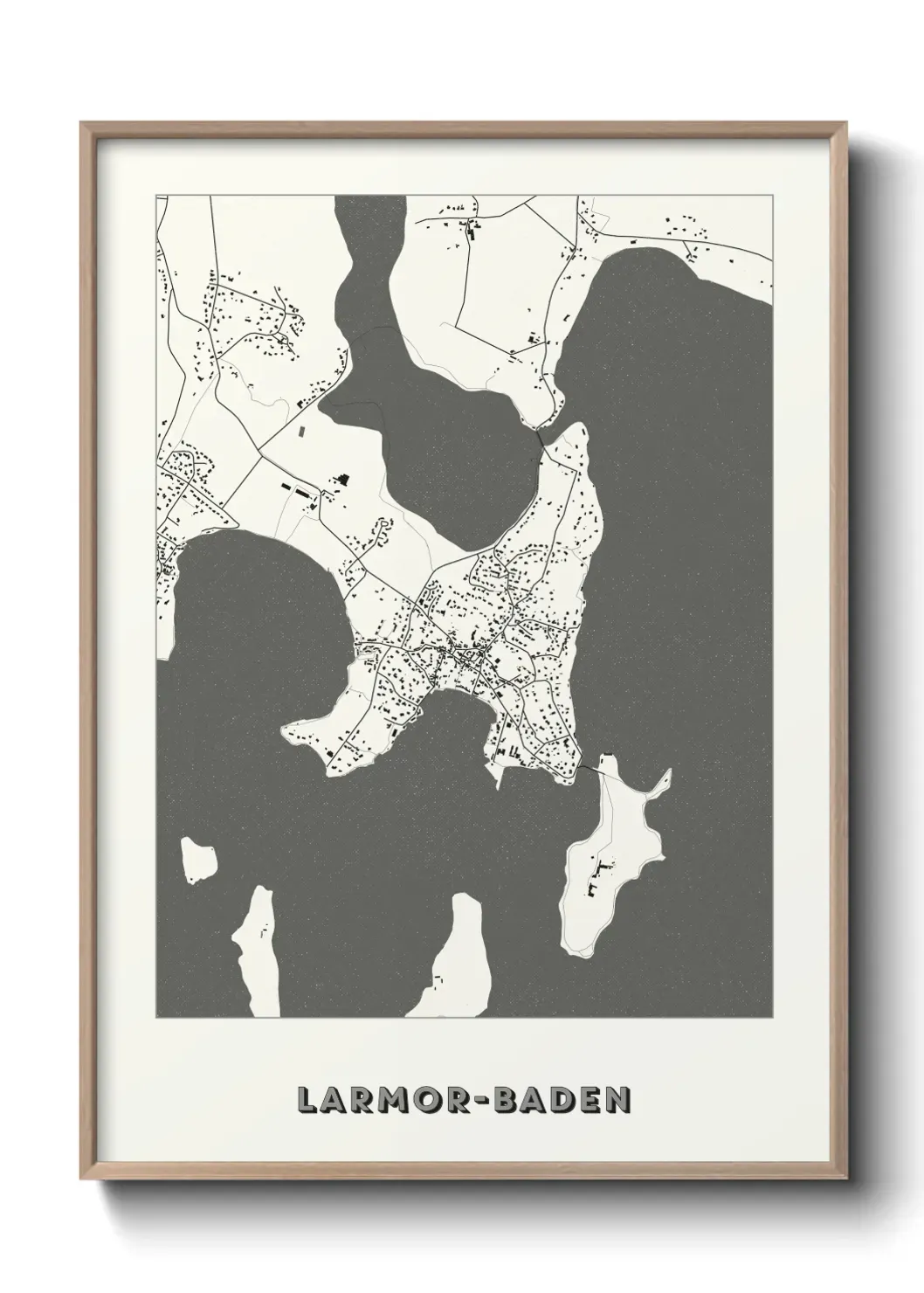 Un poster carte Larmor-Baden