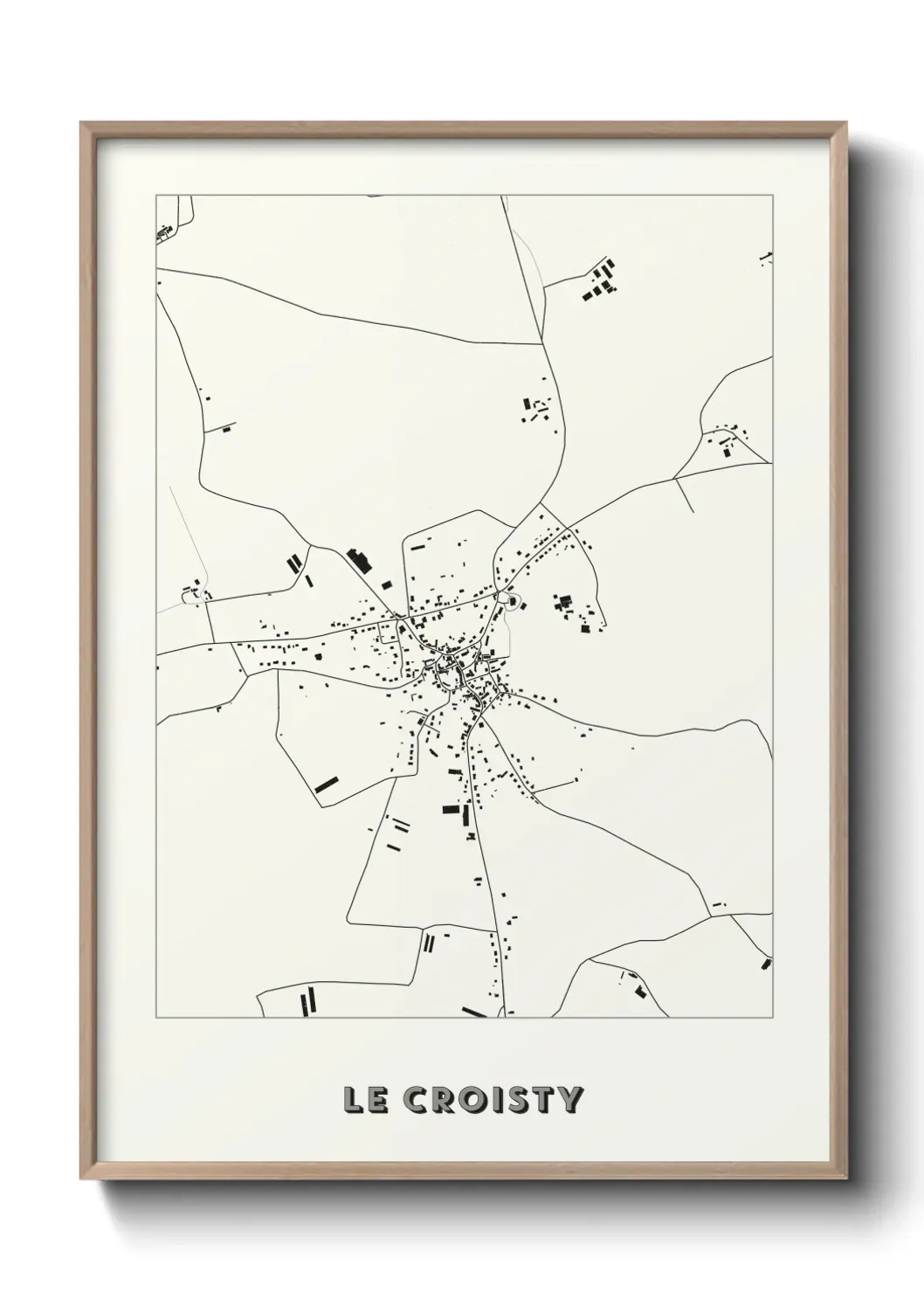 Un poster carte Le Croisty