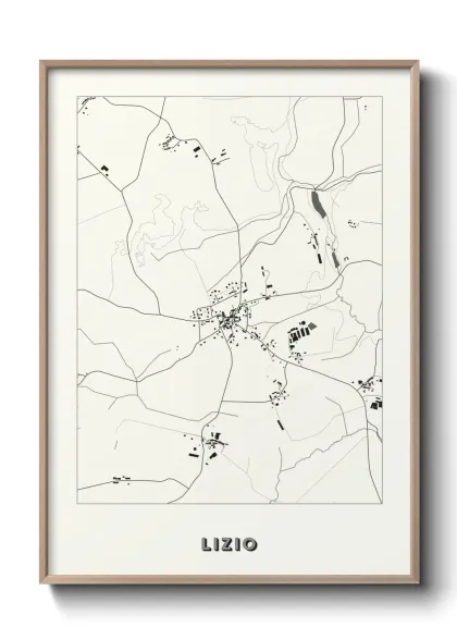 Une affiche de carte sur Lizio