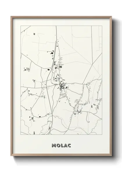 Une affiche de carte sur Molac