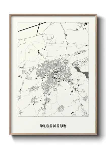 Une affiche de carte sur Ploemeur