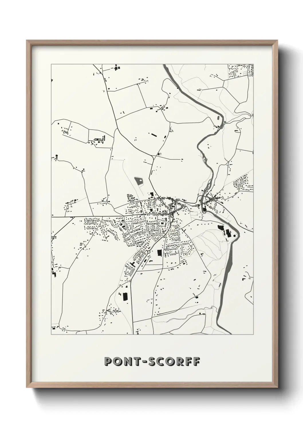 Un poster carte Pont-Scorff
