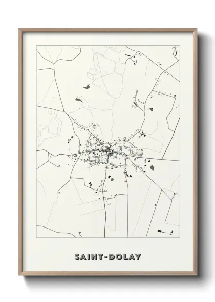 Une affiche de carte sur Saint-Dolay