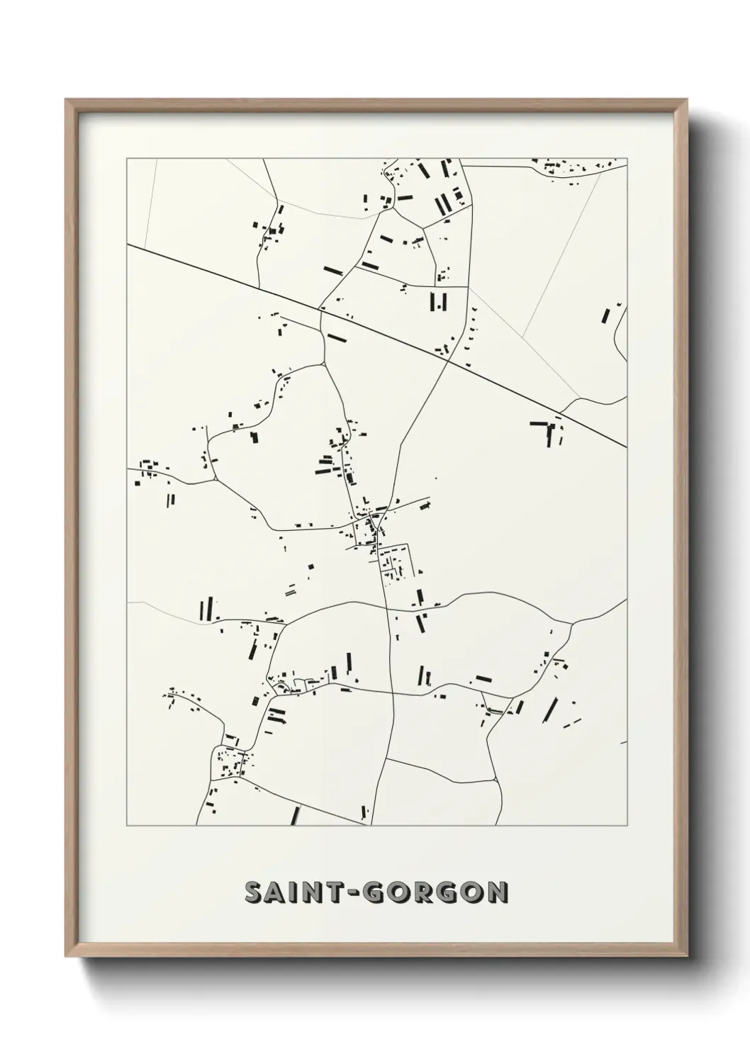 Un poster carte Saint-Gorgon