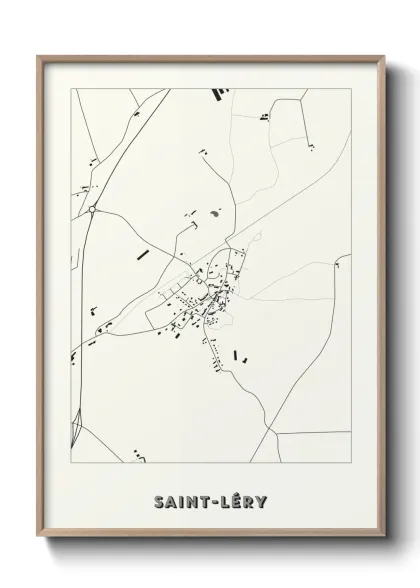 Une affiche de carte sur Saint-Léry