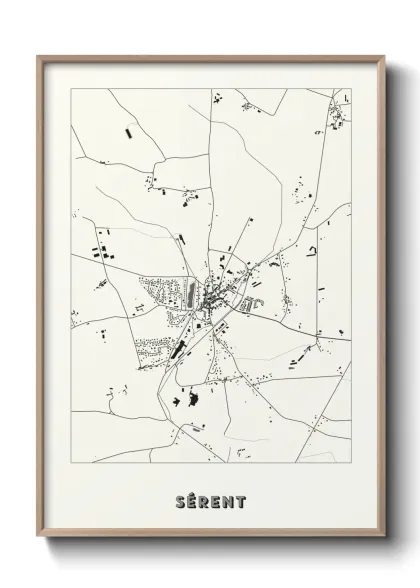 Une affiche de carte sur Sérent