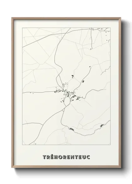 Une affiche de carte sur Tréhorenteuc