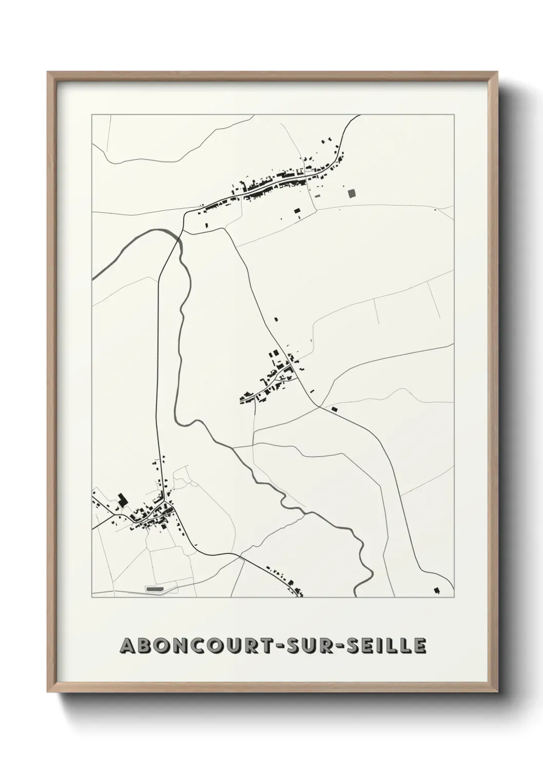 Un poster carte Aboncourt-sur-Seille