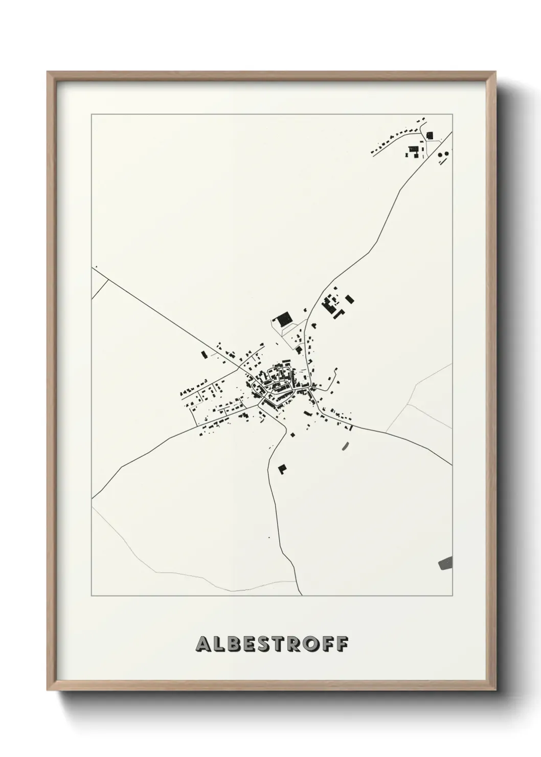 Un poster carte Albestroff