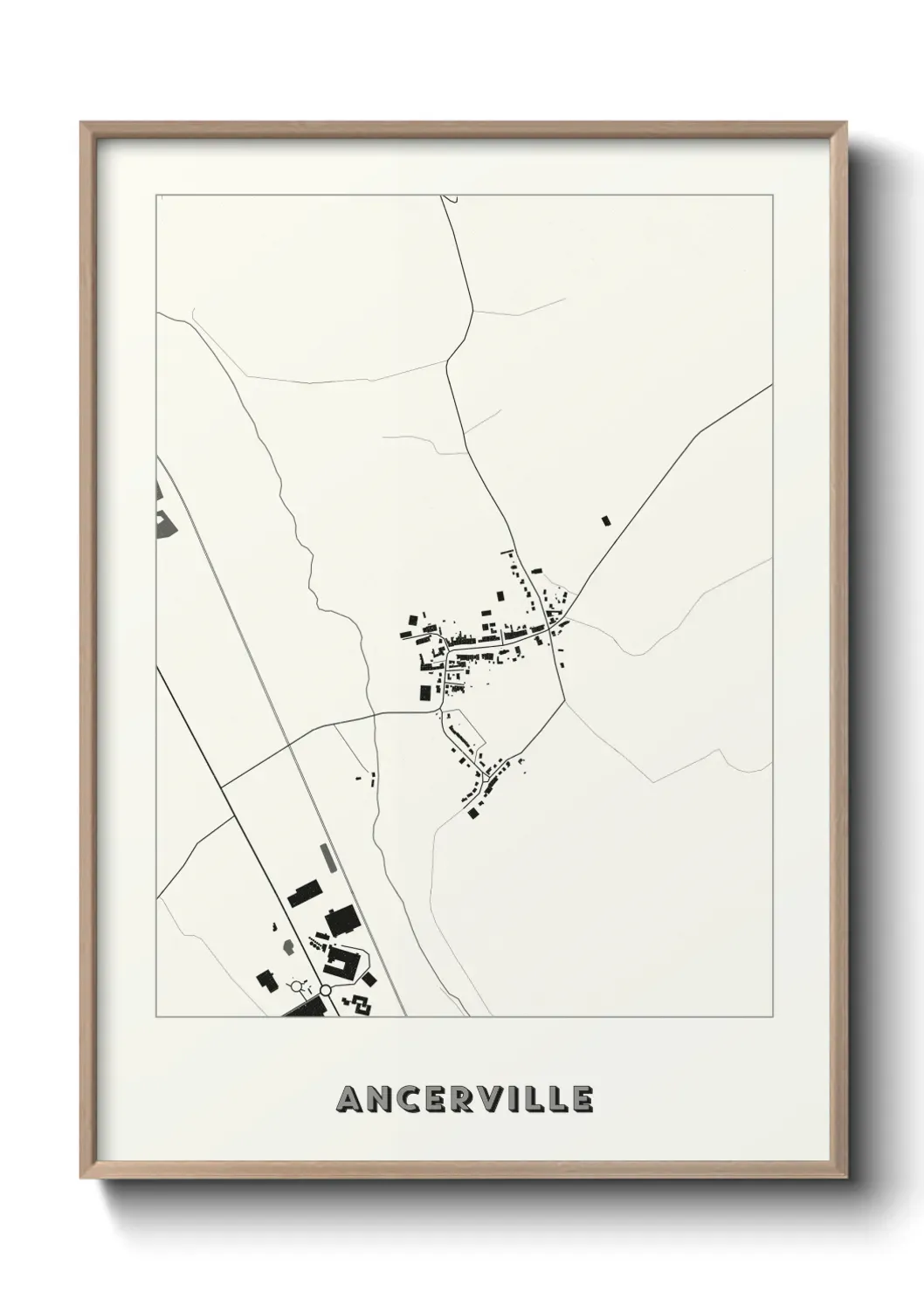Un poster carte Ancerville