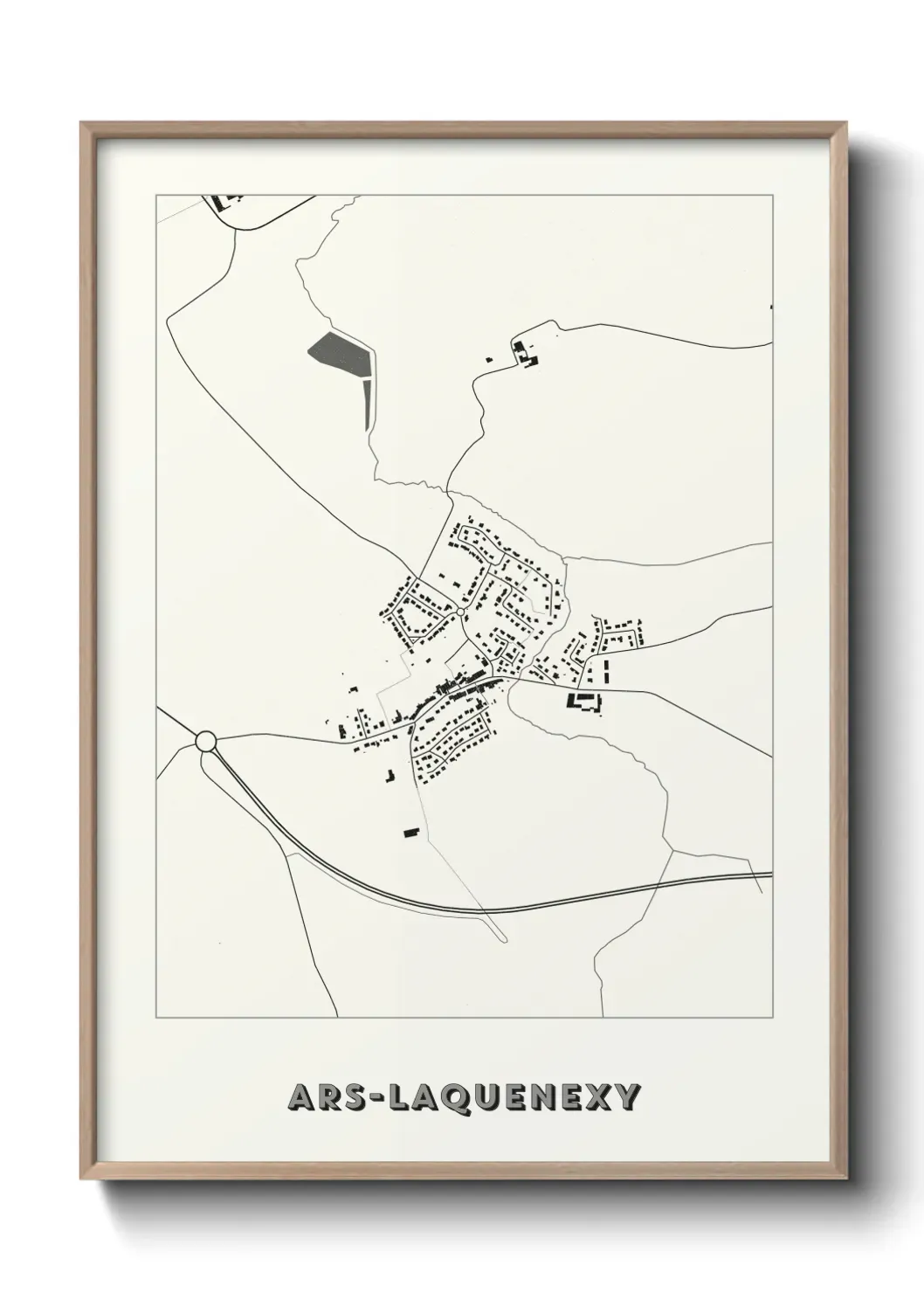 Un poster carte Ars-Laquenexy