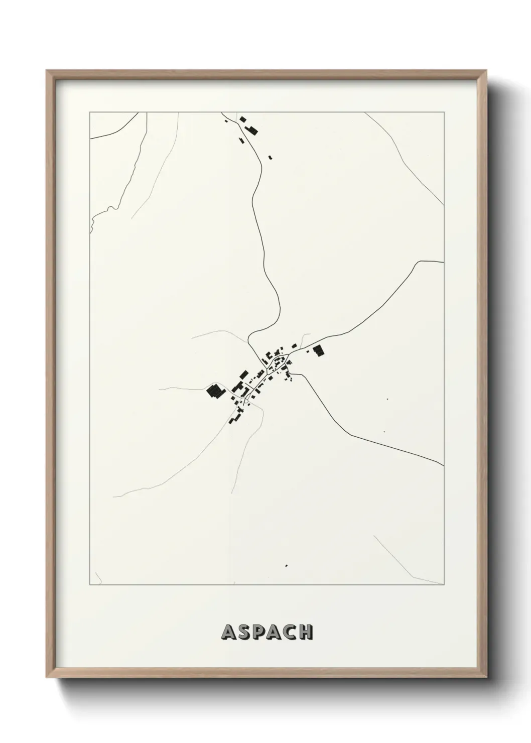 Un poster carte Aspach