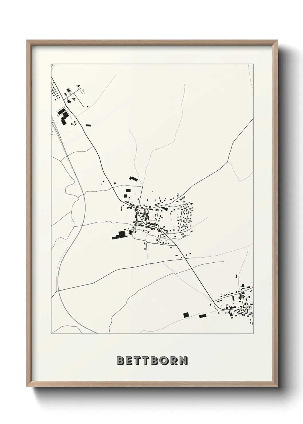 Un poster carte Bettborn