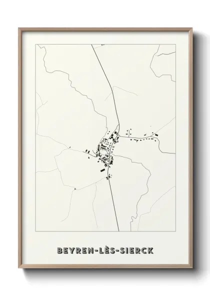 Une affiche de carte sur Beyren-lès-Sierck