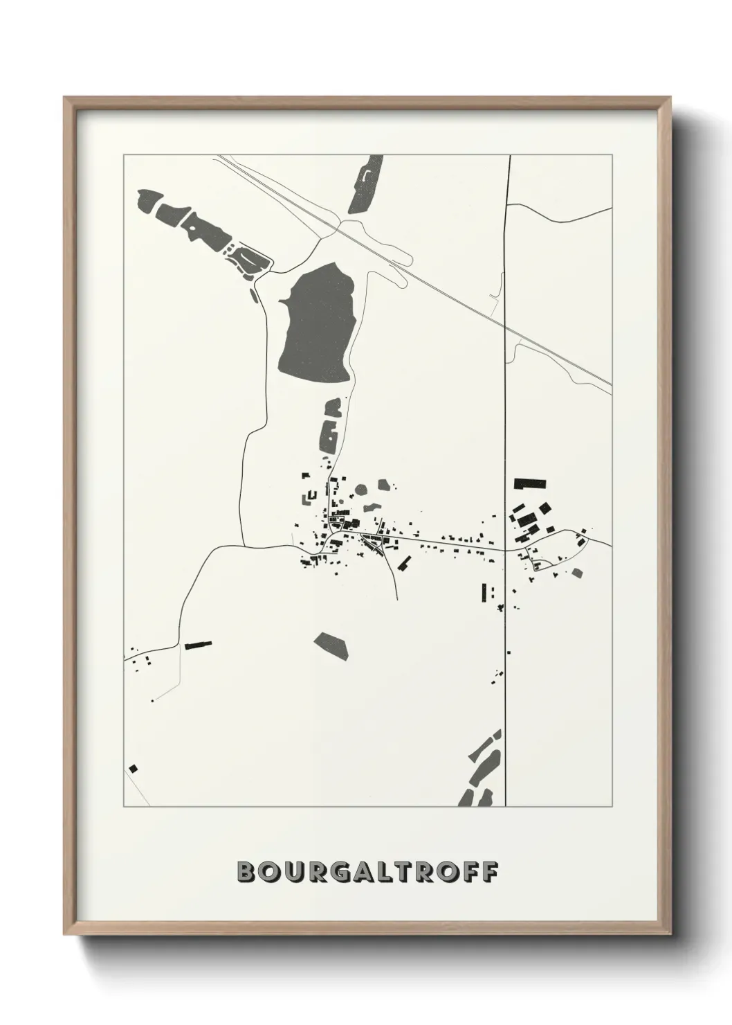 Un poster carte Bourgaltroff