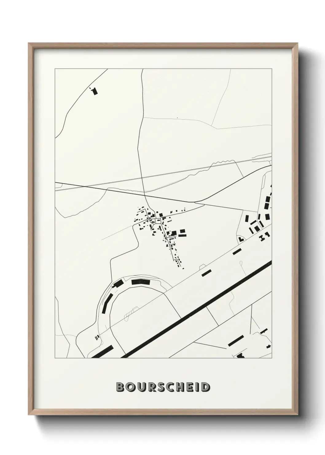 Un poster carte Bourscheid