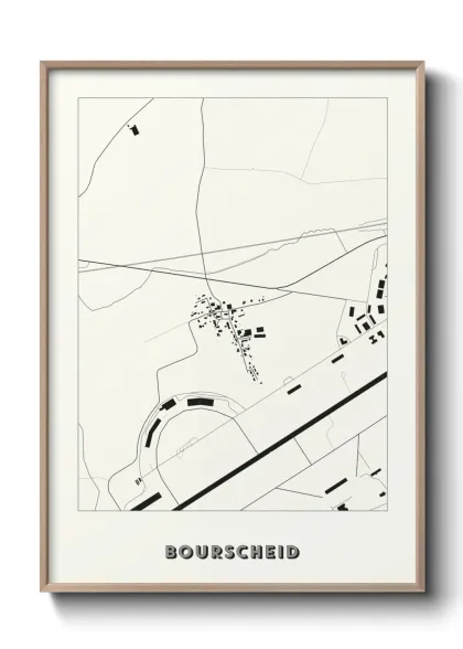 Une affiche de carte sur Bourscheid