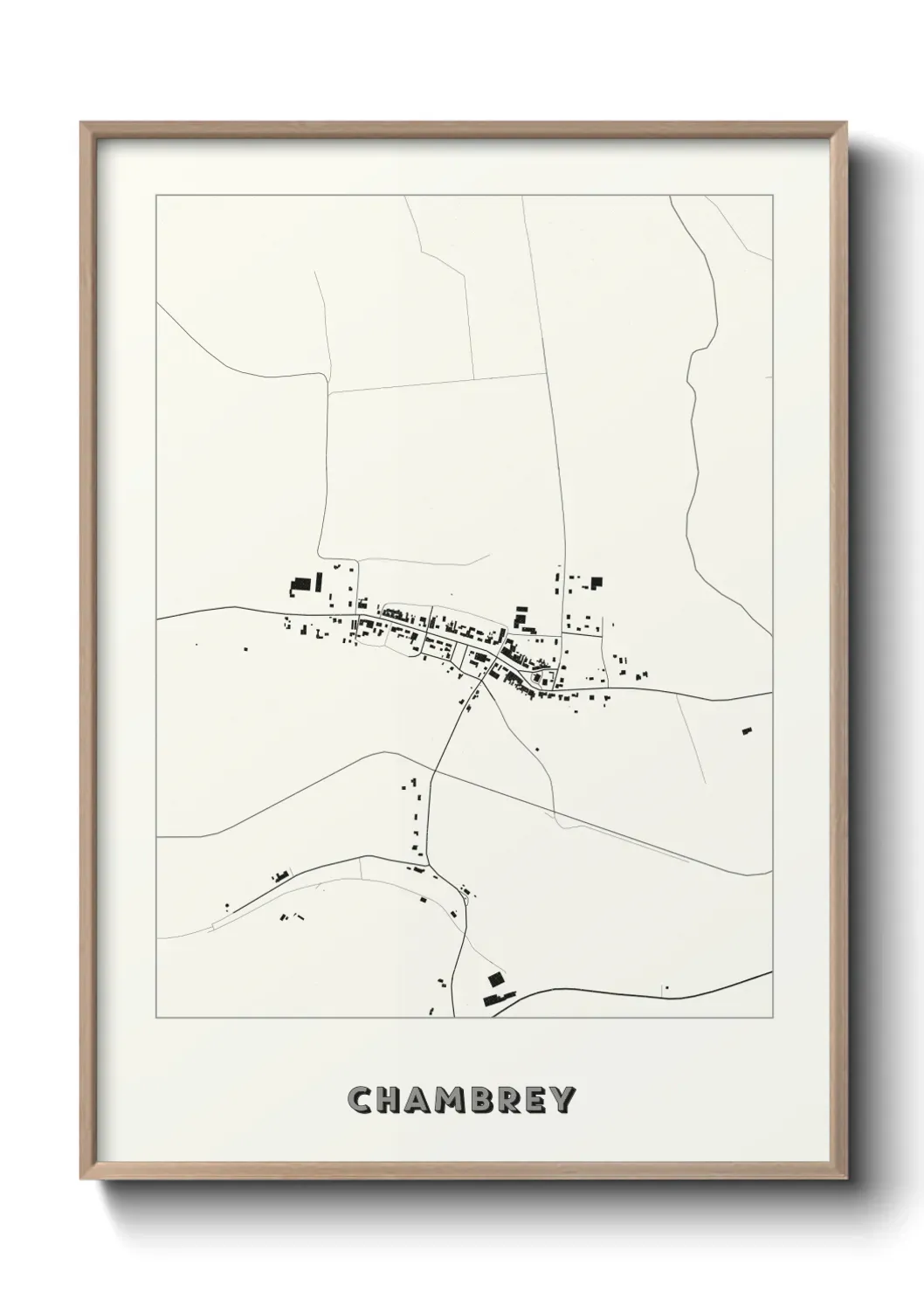 Un poster carte Chambrey