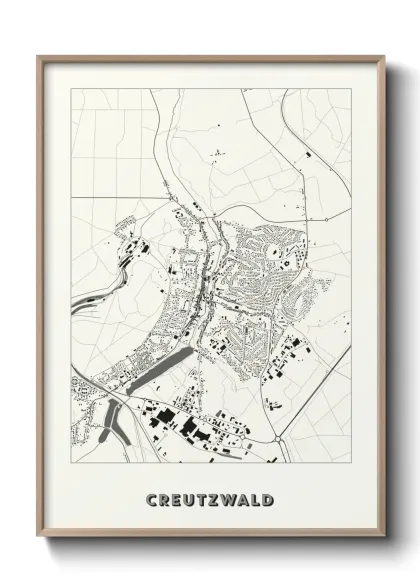Une affiche de carte sur Creutzwald
