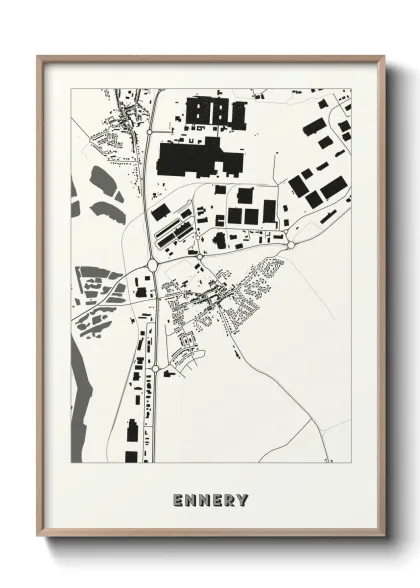 Une affiche de carte sur Ennery