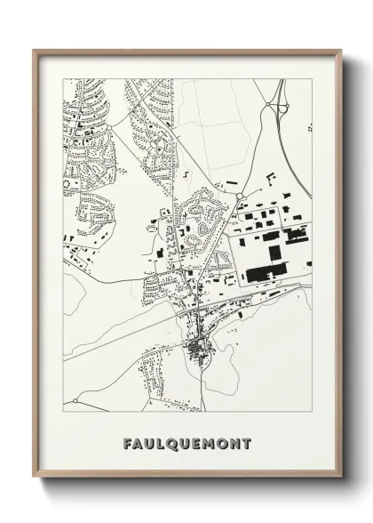 Une affiche de carte sur Faulquemont
