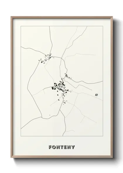 Une affiche de carte sur Fonteny