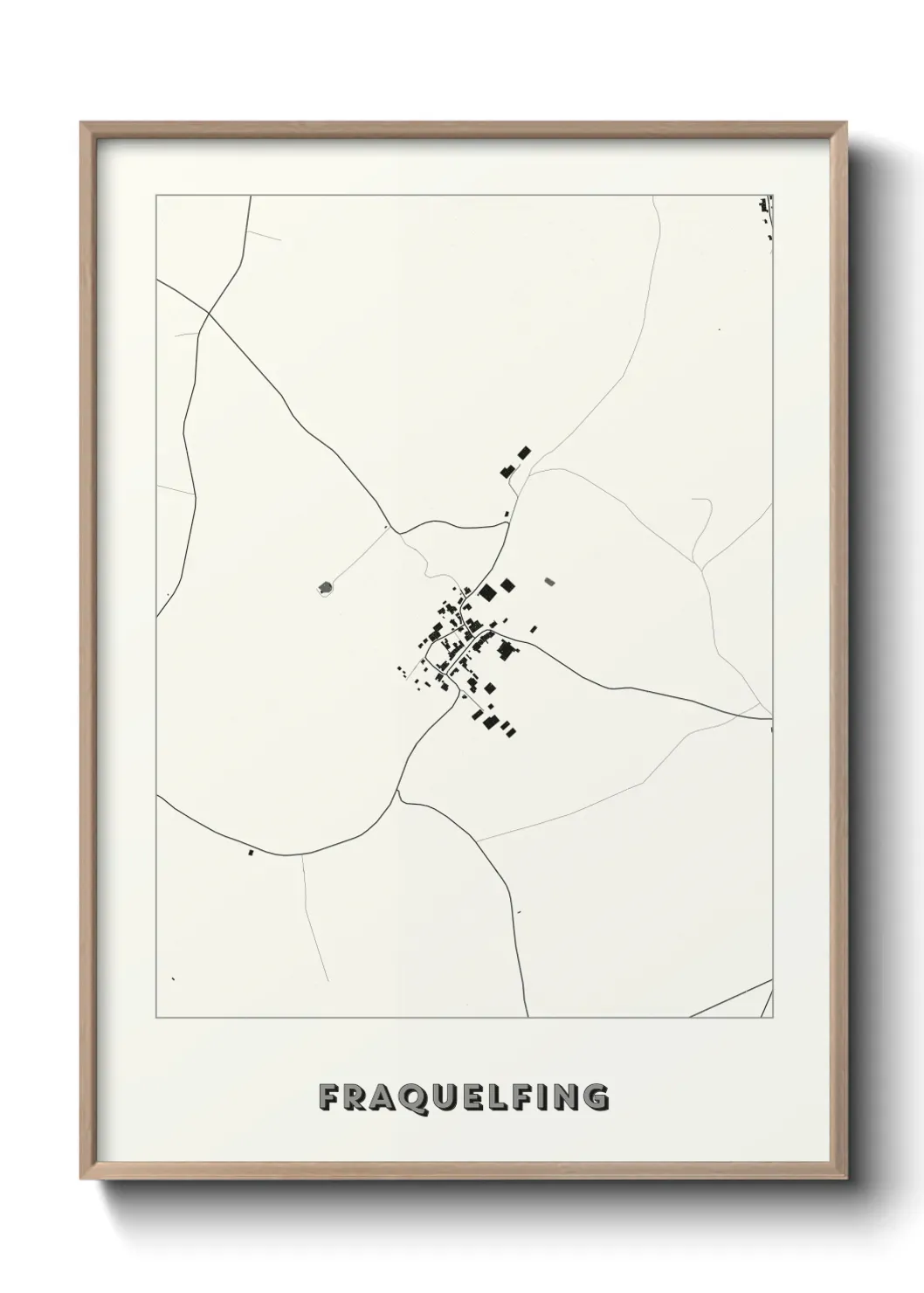 Un poster carte Fraquelfing