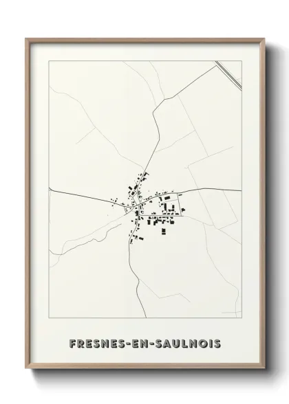 Une affiche de carte sur Fresnes-en-Saulnois