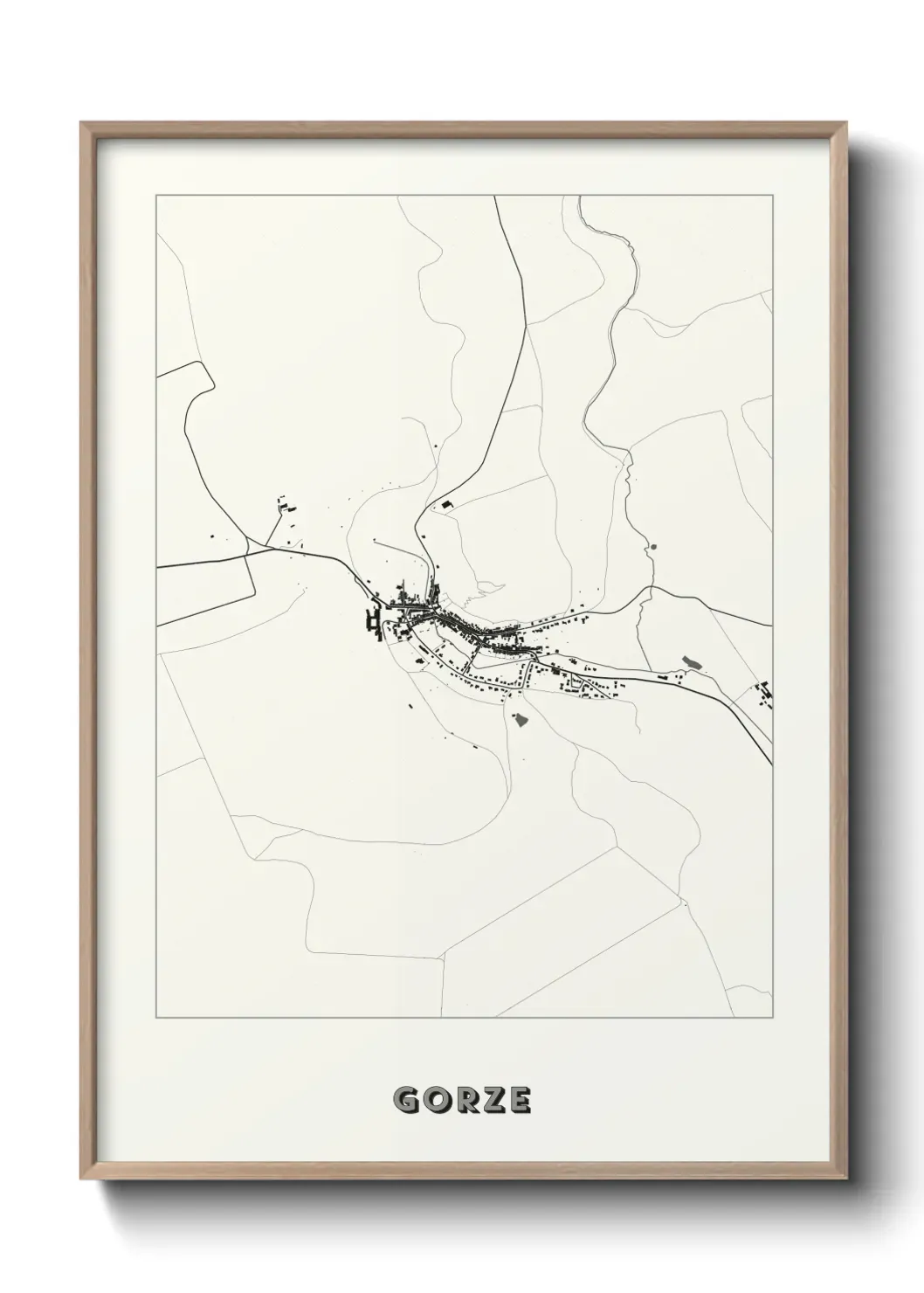 Un poster carte Gorze