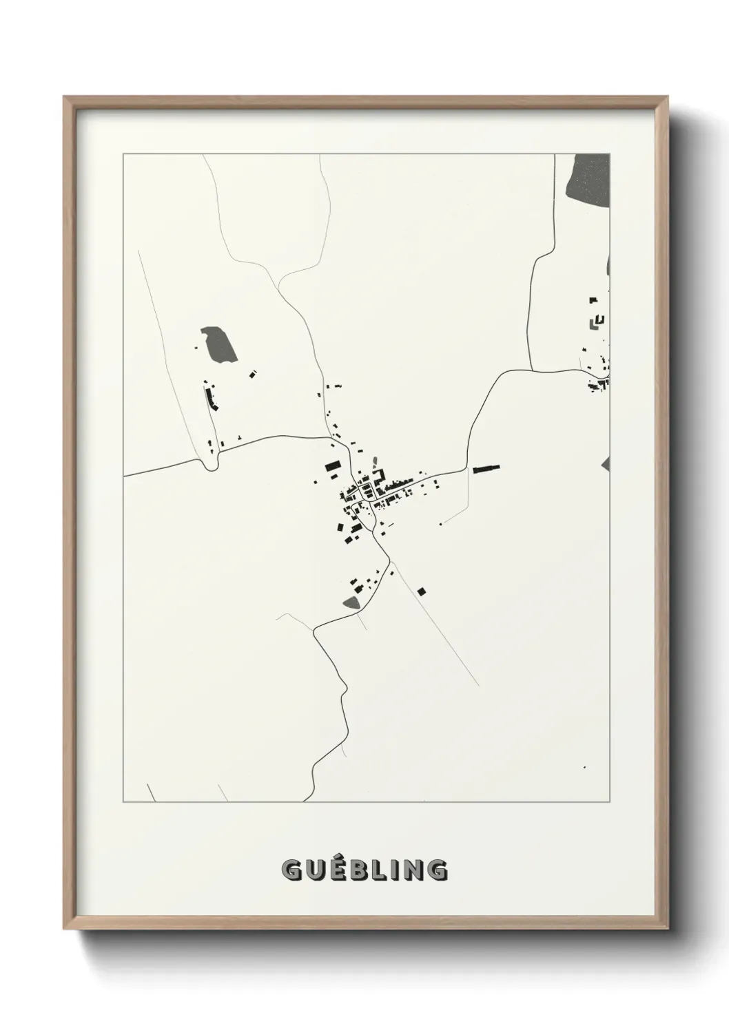 Un poster carte Guébling