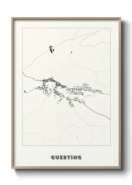 Une affiche de carte sur Guerting