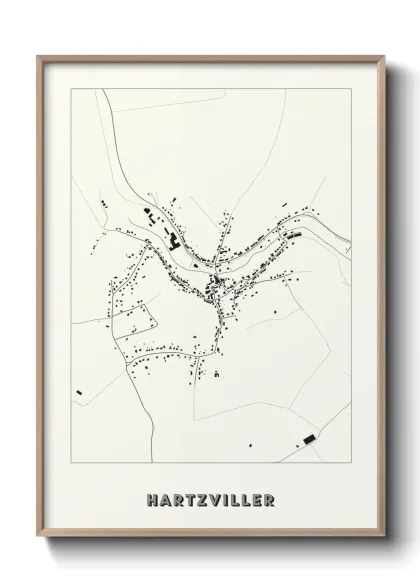 Une affiche de carte sur Hartzviller