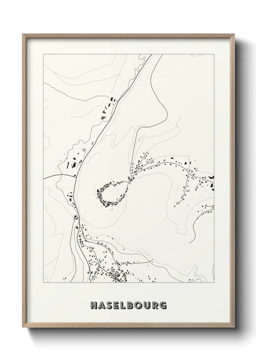 Un poster carte Haselbourg