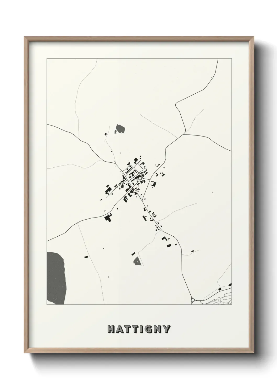Un poster carte Hattigny