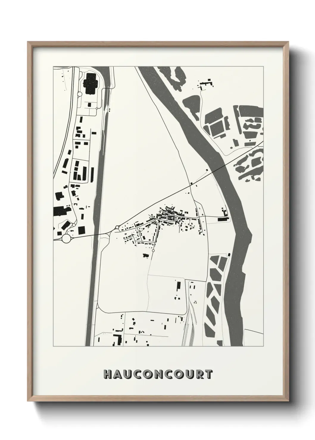 Un poster carte Hauconcourt
