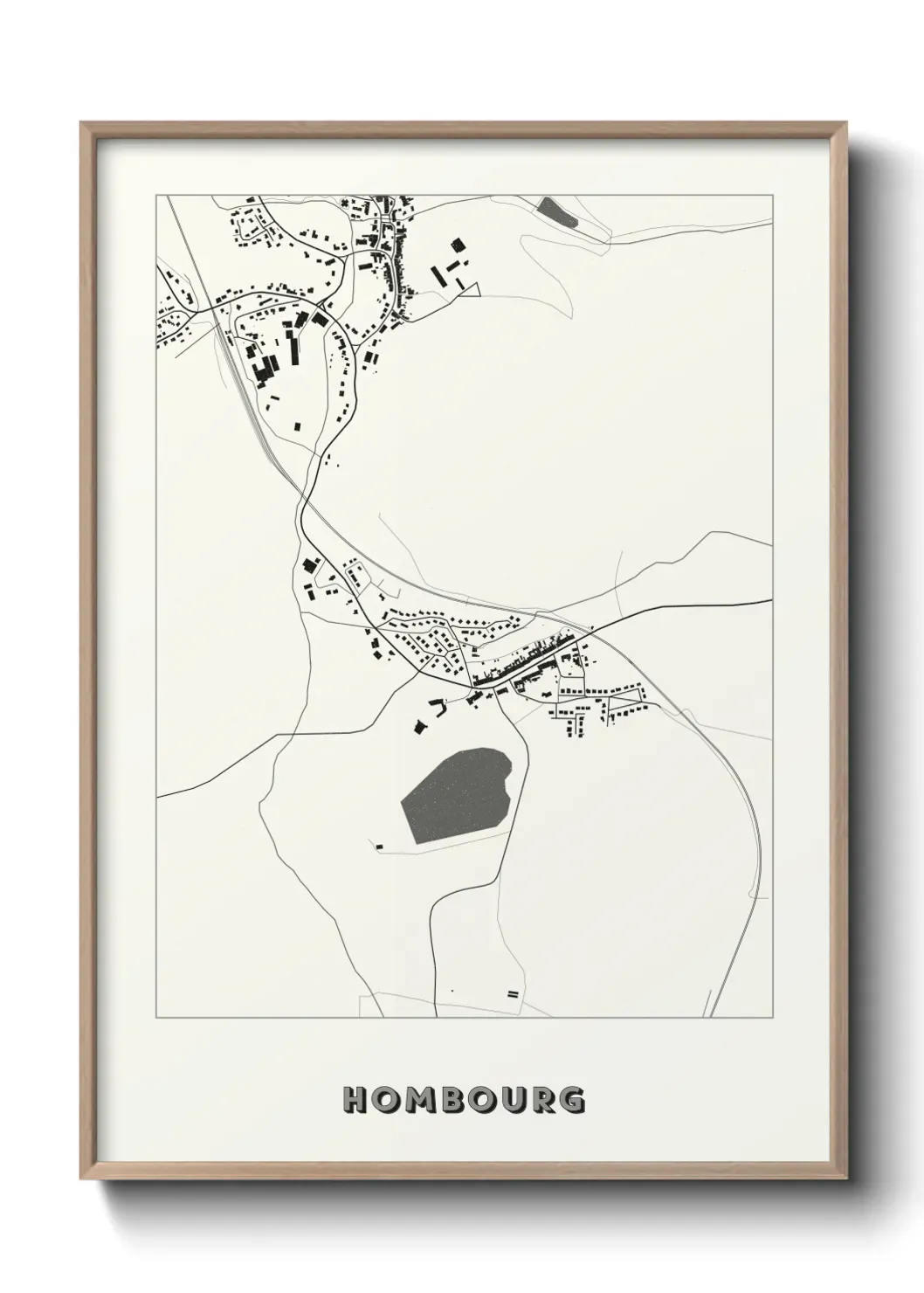 Un poster carte Hombourg
