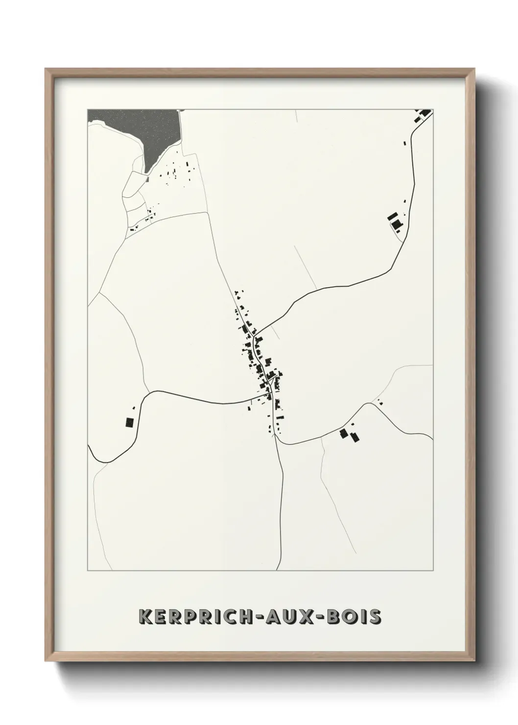 Un poster carte Kerprich-aux-Bois