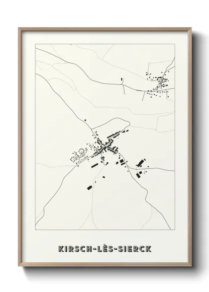 Une affiche de carte sur Kirsch-lès-Sierck