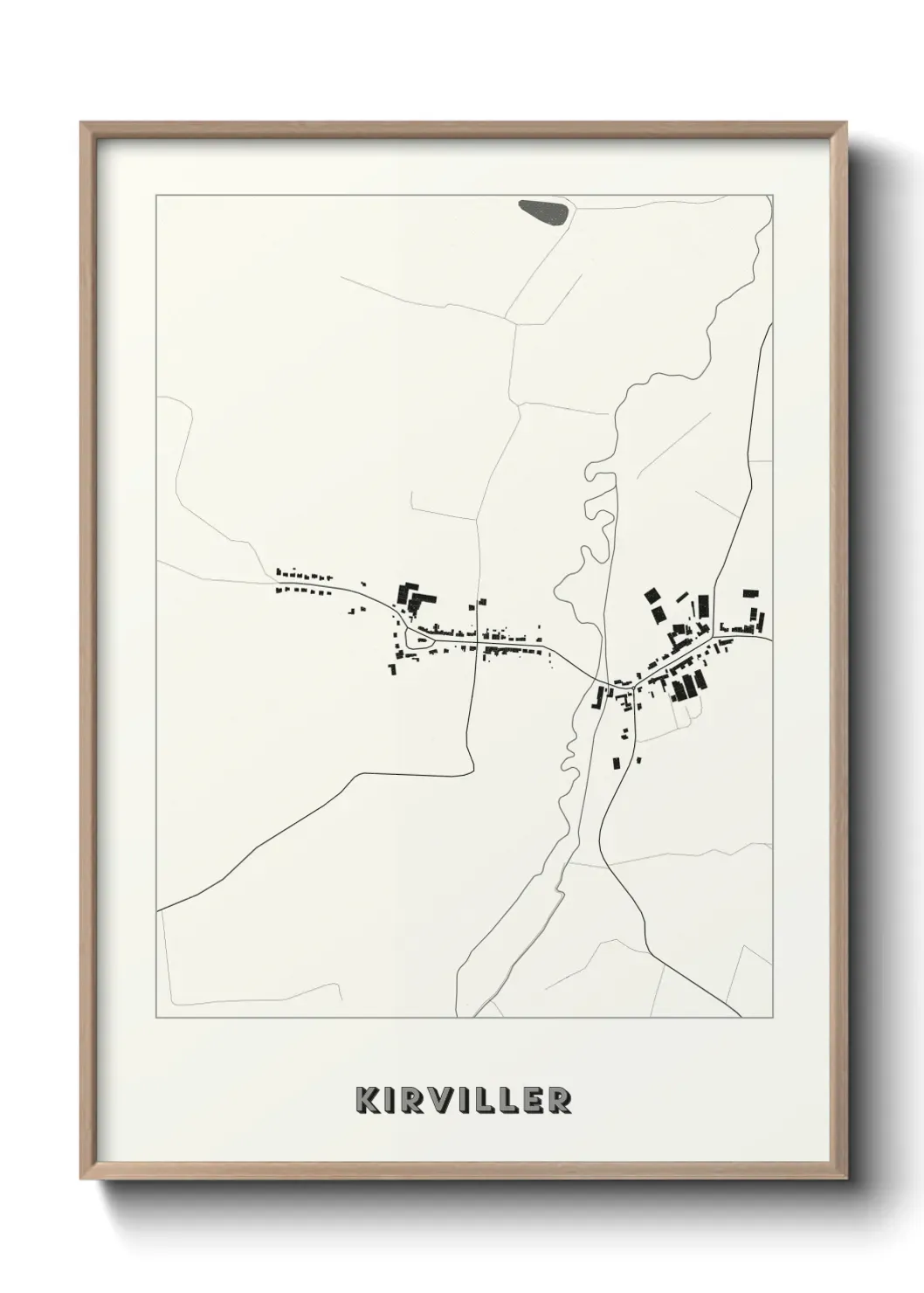 Un poster carte Kirviller
