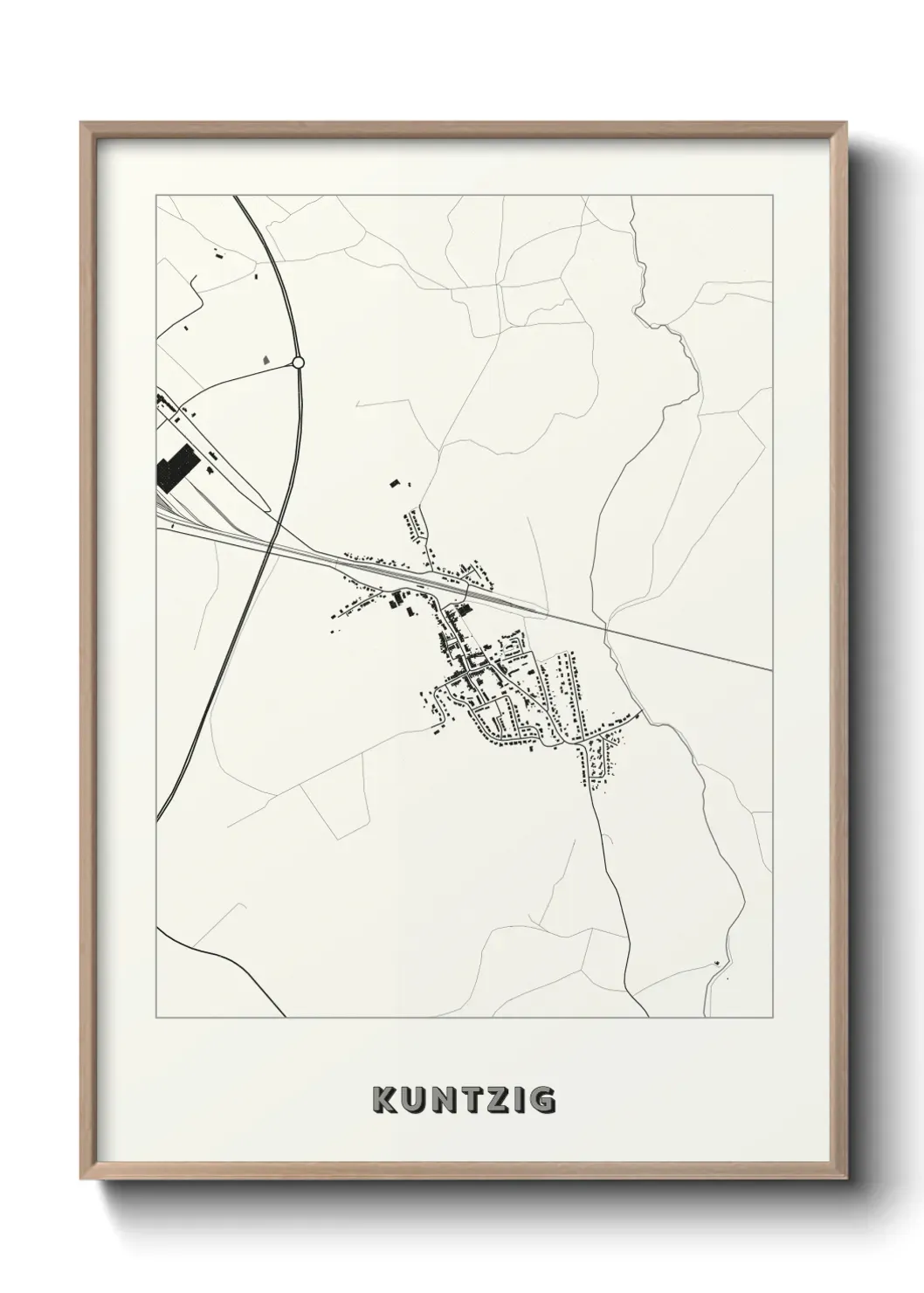 Un poster carte Kuntzig