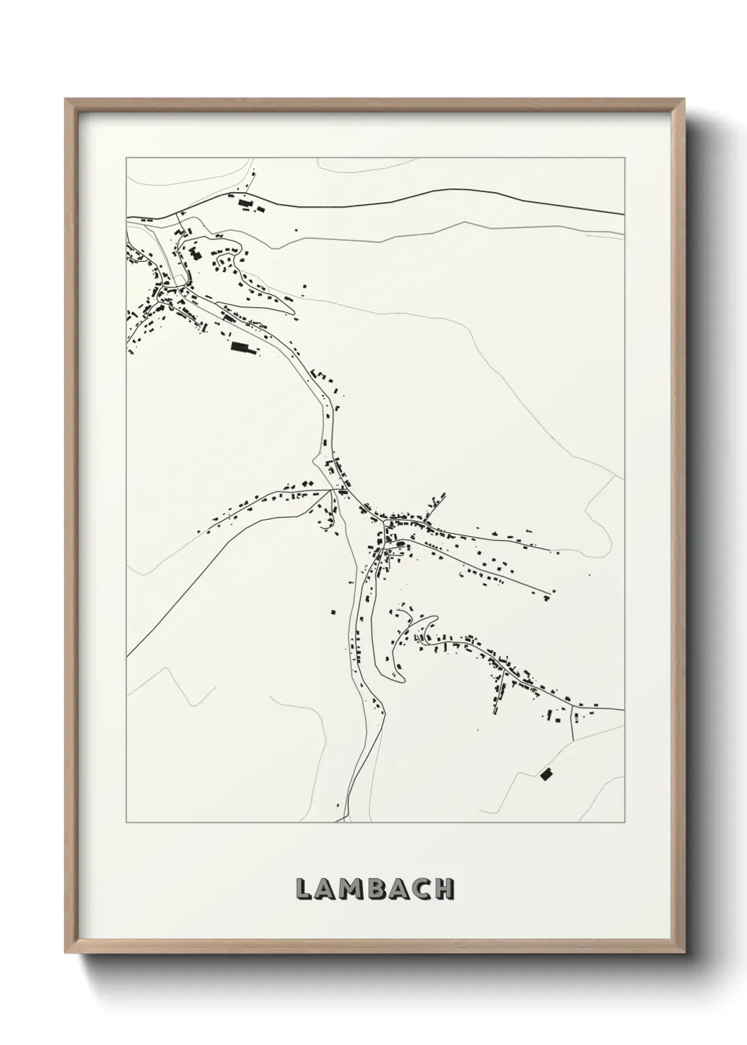 Un poster carte Lambach